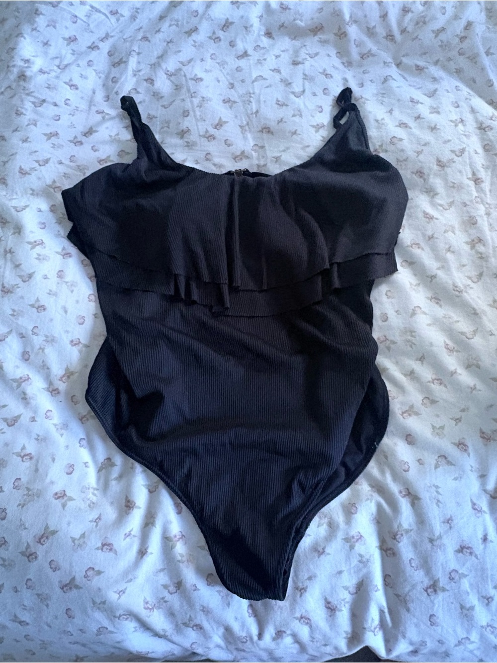 Primark Black Ruffle One-Piece Swimsuit